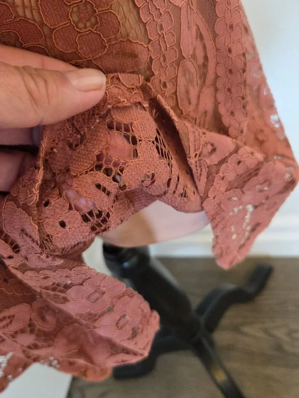 Lovestitch lace camisole style dress rusty brown colour spagetti strap size m/l - Picture 5 of 7